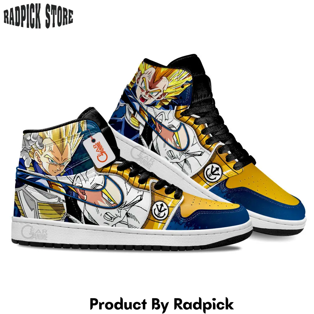 Vegeta super saiyan air jordan high top sneakers anime mn21  rp0355934